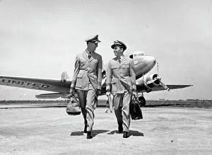 Co Pilot: Douglas DC-3 of United with pilot and co-pilot, 1938