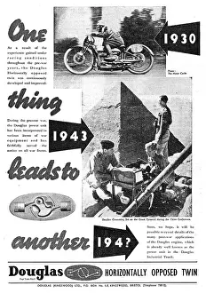 Horizontally: Douglas Horizontally Opposed Engine