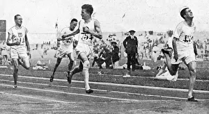 Medallist: Douglas Lowe winning 800m Olympic final in 1924