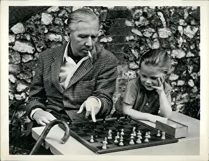 Rendered: Douglas Ritchie, Colonel Britton, playing chess
