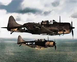 Dauntless: Douglas SBD-5 Dauntless pair over the Pacific, 26 June?