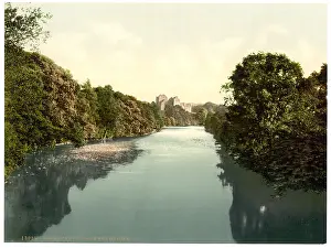 Doune: Doune Castle from the bridge, Scotland