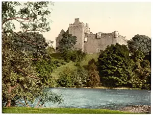 Doune: Doune Castle from the Teith, Scotland