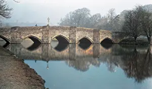 Bakewell: Dovedale - the bridge over the River Wye
