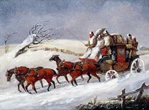 Alken: The Dover to London Coach in Winter