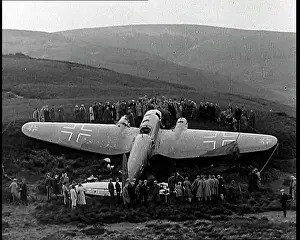 A Downed German Airforce Bomber Lying in a
