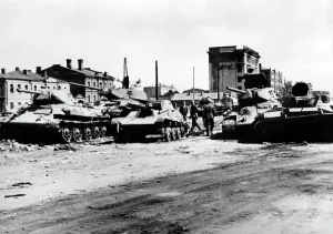 Inspect: Downed Soviet tanks on the Eastern Front, July 1942