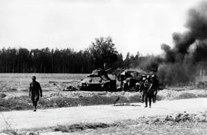 T 34: Downed Soviet vehicles at Bialystok
