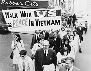 Spock: Dr. Benjamin Spock leading a march to the ?