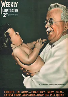 Obstetrician: Dr Dafoe with one of the Dionne quintuplets