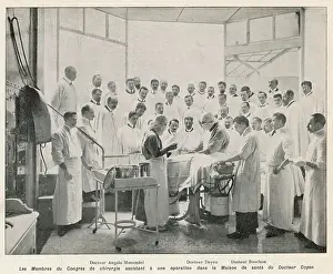 Sante: Dr Doyen performs medical operation on a patient, 1908