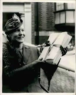 Summerskill: Dr Edith Summerskill MP, Equal Pay petition, London