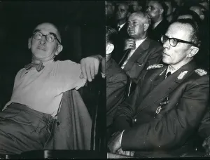 Eagerly: Dr Fritz Schaeffer and Lt General Vincenz Mueller, Berlin
