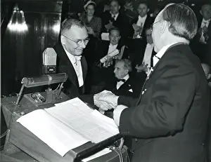 Fraes: Dr Hugh Dryden, left, is presented with his certificate