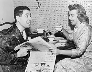 Popularizer: Dr. Joyce Brothers (b. 1925) having breakfast ?