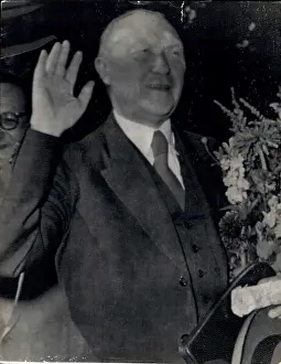 Resounding: Dr Konrad Adenauer, German Chancellor, wins election