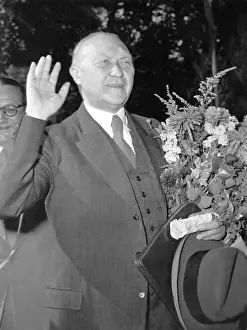 Dr Konrad Adenauer, German Chancellor, wins election