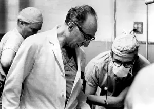 Implant: Dr. Michael DeBakey examining his artificial ?