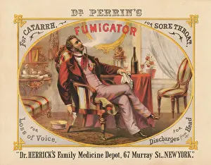 Prevention: Dr. Perrin's fumigator, featuring a man sitting