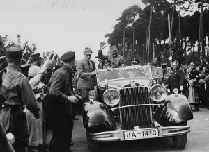 Ralley: Dr. Robert Ley during the Ralley of Victory, 1933