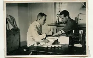 Saxton: Dr Rs Saxton at work in his laboratory