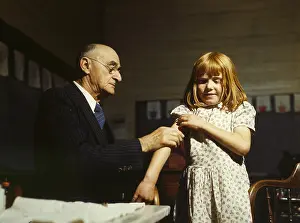 Schreiber: Dr. Schreiber of San Augustine giving a typhoid innoculation