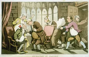 Peers: Dr Syntax in Danger: Aquatint of Rowlandson illustration
