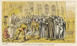 Mourners: Dr Syntax at the funeral of his wife