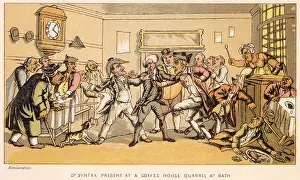 Peacemaker: Dr Syntax present at a coffee house quarrel at Bath