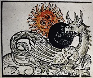 Suns: Dragon devouring shadow from the sun