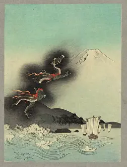 Emerged: Dragon rising over Mount Fuji