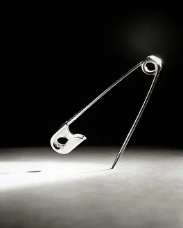 Dramatically: Dramatically Displayed Typical Open Metal Single Safety Pin