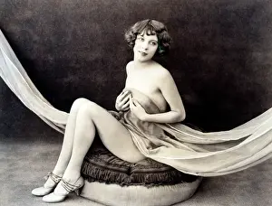 Sensuous: Draped Nude Woman