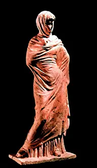 Centuries: Draped woman wearing a himation robe. Greek, Hellenistic