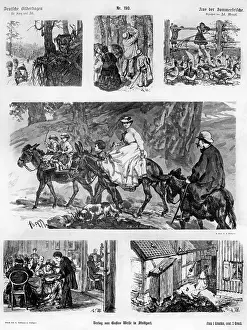 Traveling: Drawing by Adolph von Menzel, ca. 1900