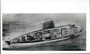 Compartments: Drawing of Britain's first nuclear submarine