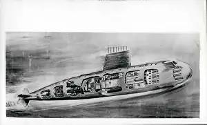Compartments: Drawing of Britain's first nuclear submarine
