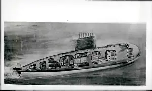 Compartments: Drawing of Britain's first nuclear submarine