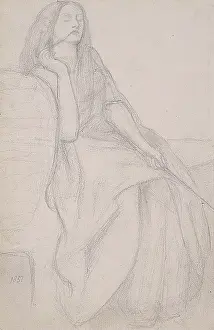 Delia: Drawing of Elizabeth Siddal, for The Return of Tibullus to D
