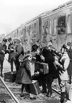 Stony: Drawing of a French train control in the occupied Dortmund