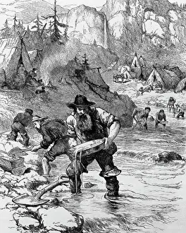Panning: Drawing Gold Rush Camp In California