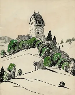 Winterthur: Drawing by Harold Auerbach, Iberg, Switzerland