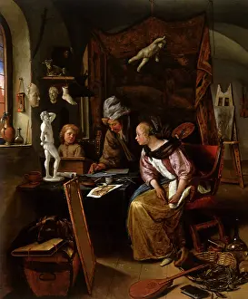 Correction: Drawing Lesson, by Jan Steen