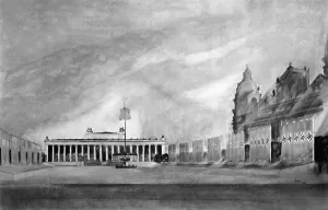 Decorating: Drawing of the Lustgarten by Albert Speer, 1936