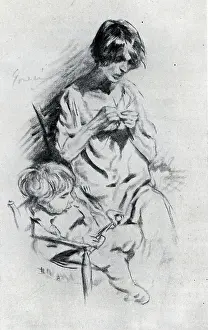 Goulding: Drawing of a Mother and Child