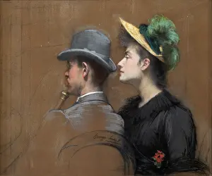 Cheret: Drawing, Musee des Beaux Arts, Nice, Provence, France