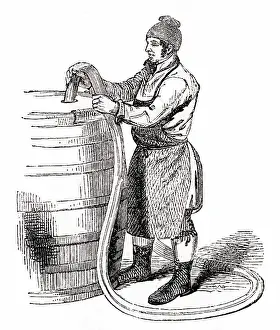 Tuns: Drawing off, Barclay and Perkins brewery, Southwark, London