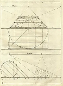 1751: Drawing perspective with a cone on a tube structure