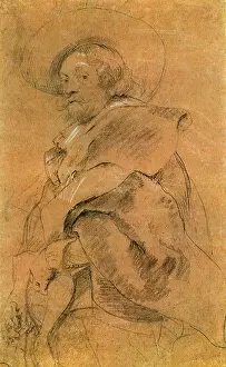 Conveys: Drawing, Rubens self-portrait