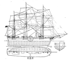 Sidewheel: Drawing of the SS Savannah